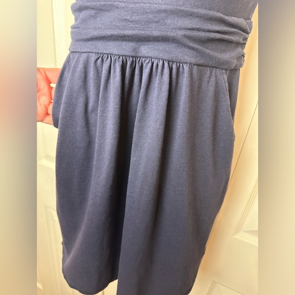 BODEN Margot Dress Navy Blue Scoop Neck Pockets Cotton Knit J0122 Casual Preppy - Picture 6 of 12